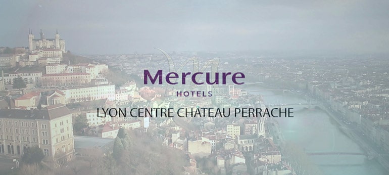 Film publicitaire TV réalisé par drone à l'hôtel Mercure de Lyon