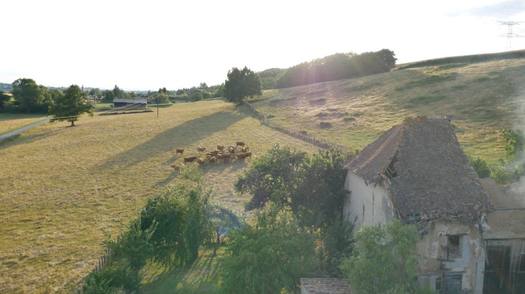 Image drone pour fiction en Rhône Alpes