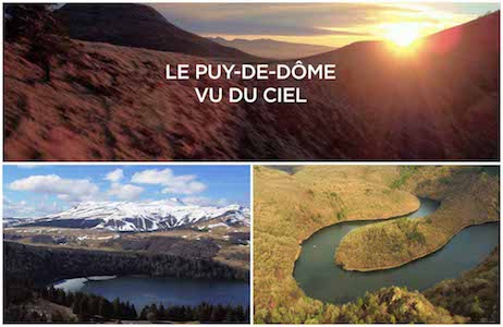 Film Puy de dôme vue du ciel par drone