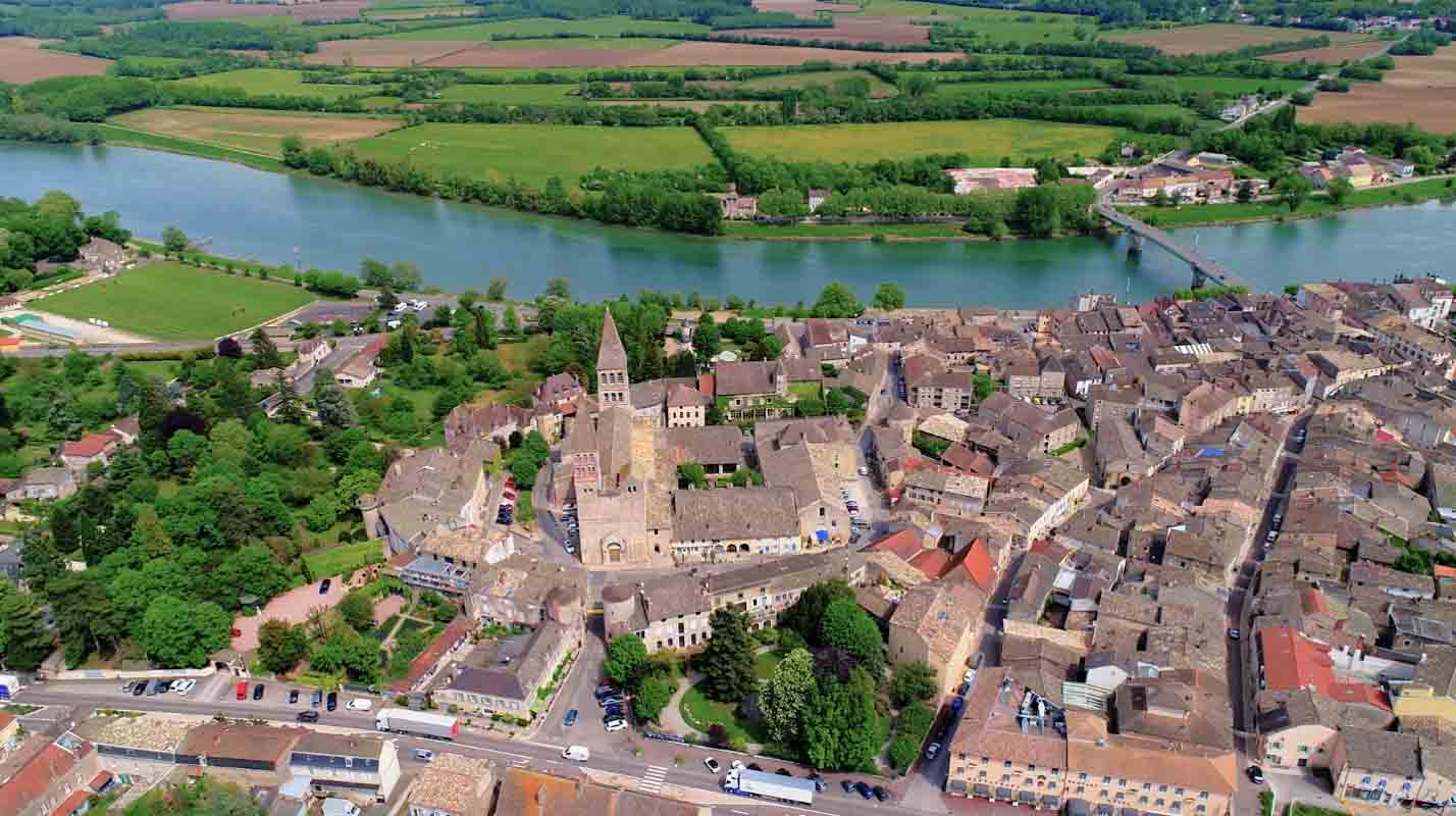 Abbaye Tournus Film Aérien Drone