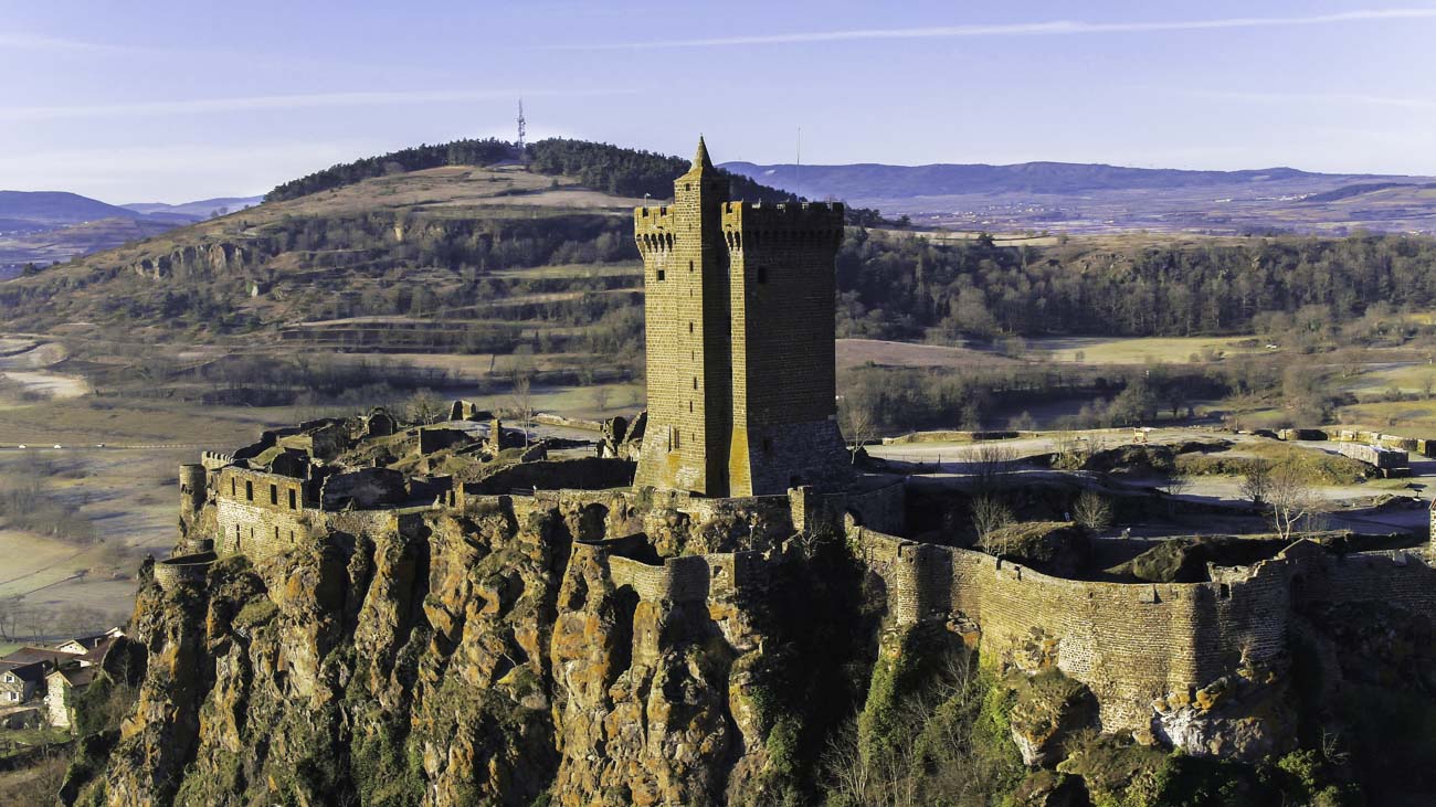 Forteresse de polignac vue par drone