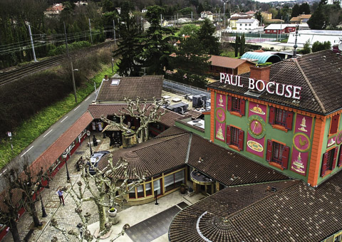 Restaurant paul bocuse vu par drone