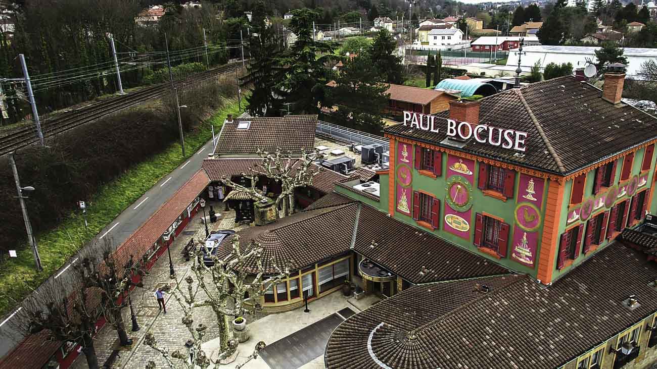 Restaurant paul bocuse vu par drone